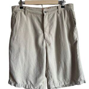 Tommy Bahama Tencell Blend Golf Casual Flat Front Shorts Men's Size 35 Neutral